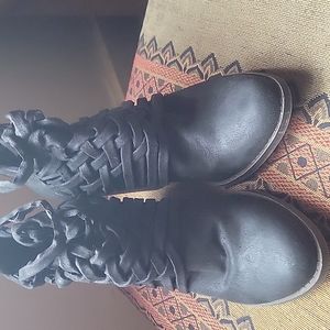 Black Leather booties